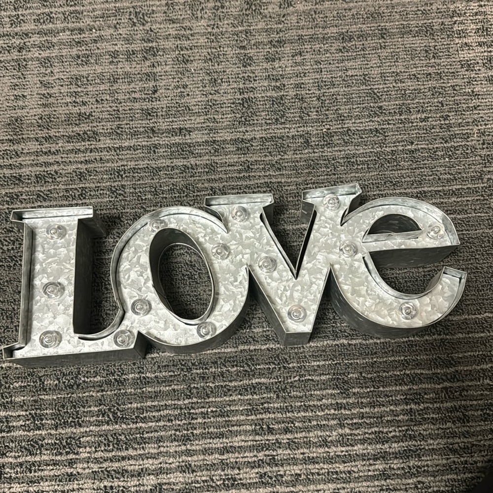 “LOVE” light up decor sign